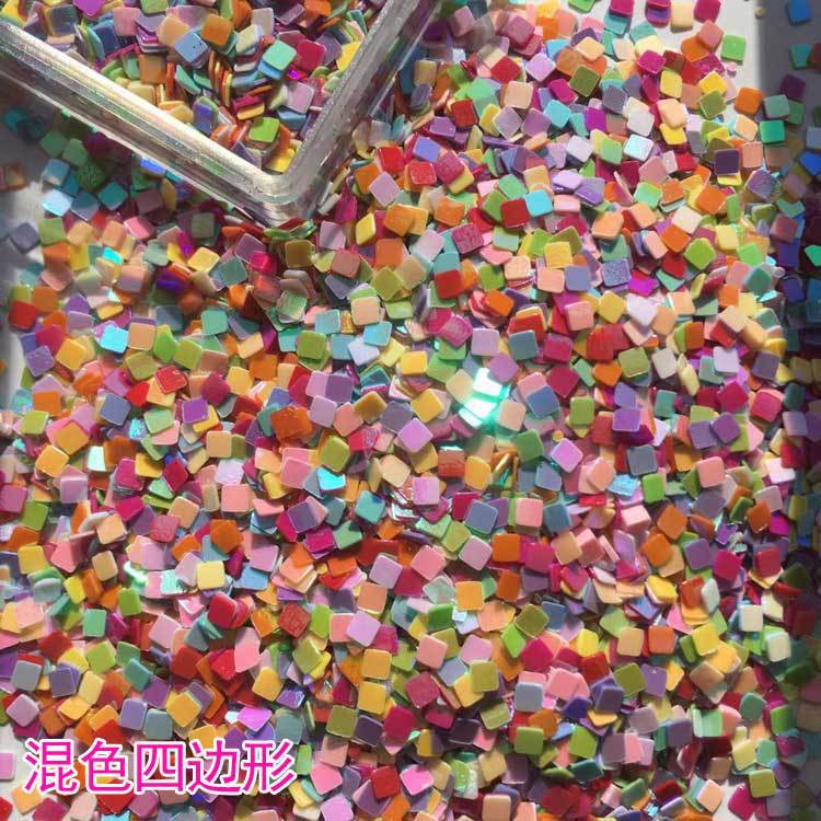 Wholesale 35g mixed color five-star peach heart leaves, maple leaves, flower glitter, slime crystal mud, drip glue, handmade DIY material